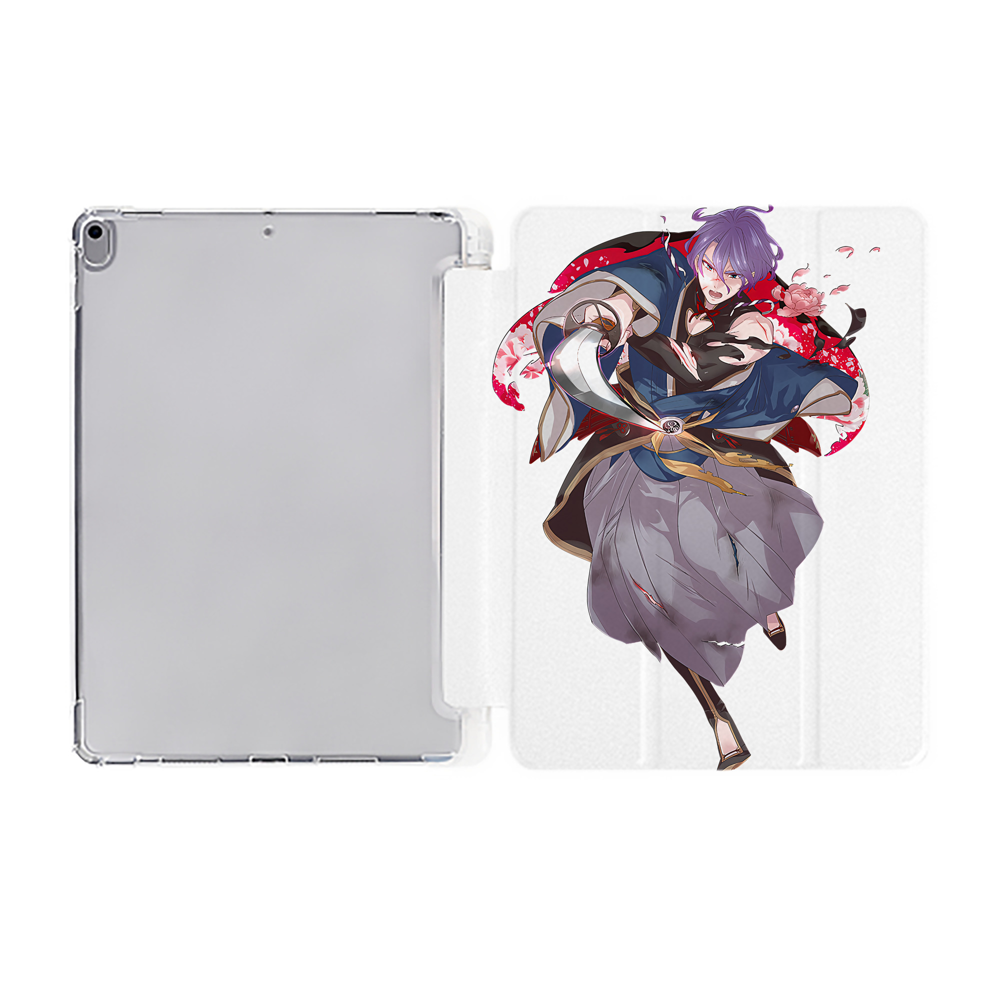 （画像用） 刀剣乱舞 Touken Ranbu IPad ケース ペン収納付き 三つ折りスタンド PUレザー×シリコン 対応機種9.5/10.5/10.9インチ